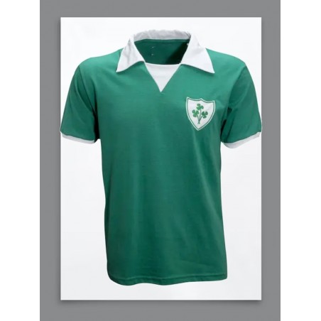 camisa retrô Irlanda  gola polo 1980