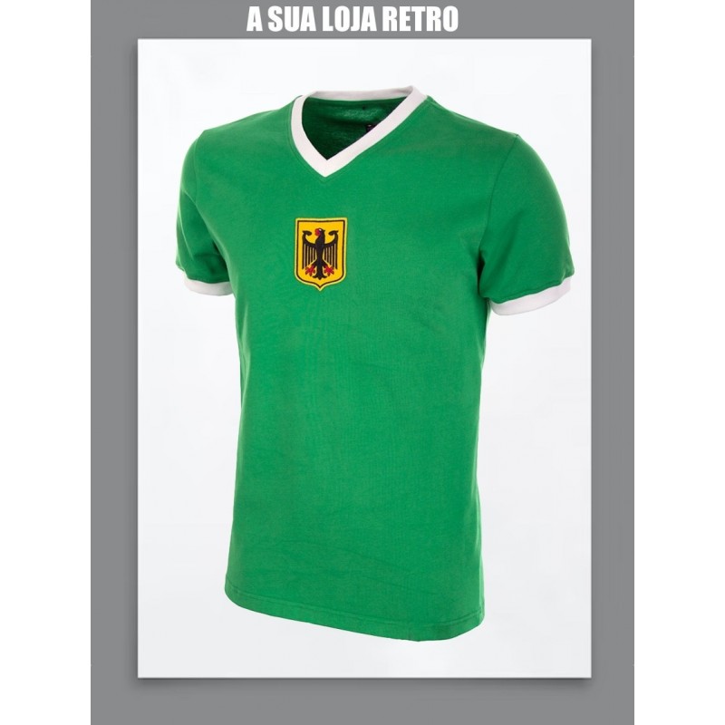 Camisa retrô  Alemanha verde 1974