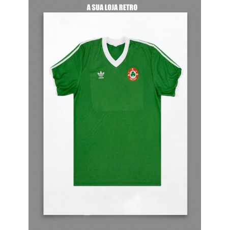 Camisa retrô Irlanda  gola polo 1986