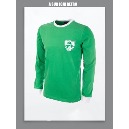 Camisa retrô  Irlanda  verde ML 1980