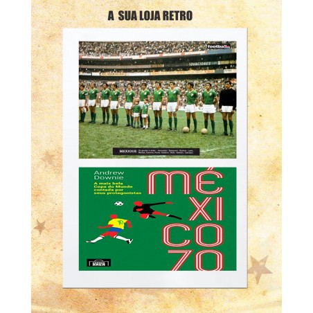 Camisa Retrô  Mexico verde gola polo 1970 -MEX