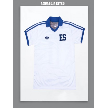 Camisa Retrô  El Salvador  branca  1982 -EL