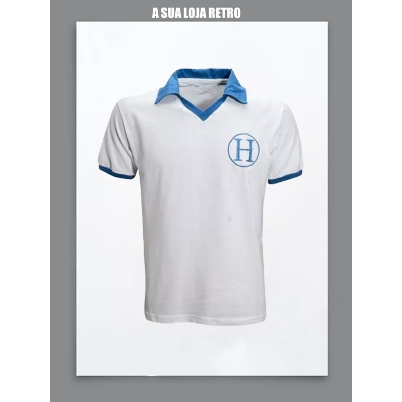 Camisa Retrô  Honduras  branca  1980