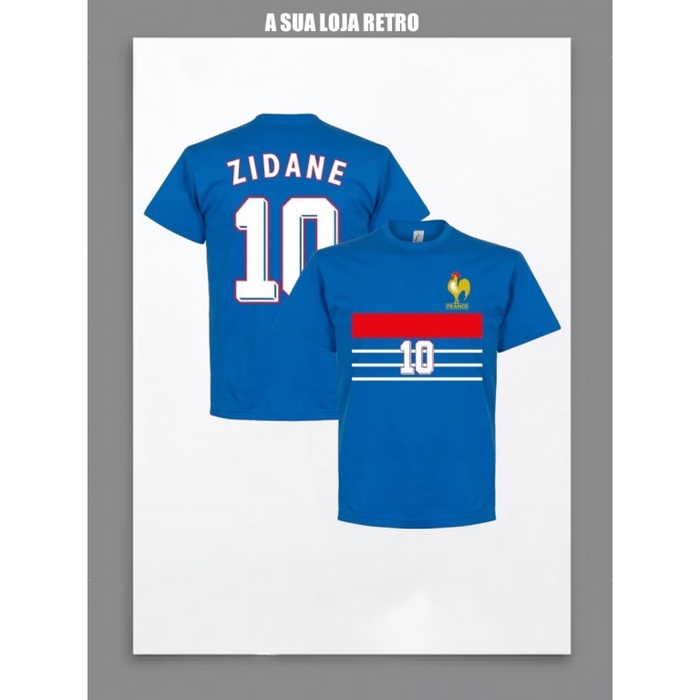 Camisa retrô França Zidane...