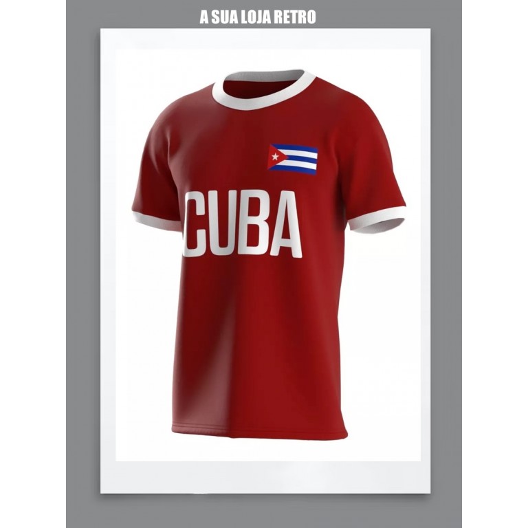 Camisa Retrô Cuba vermelha...