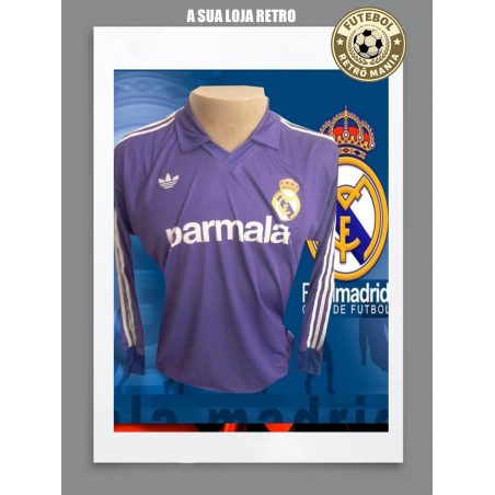 - Camisa retrô ML Real Madrid roxa 1987