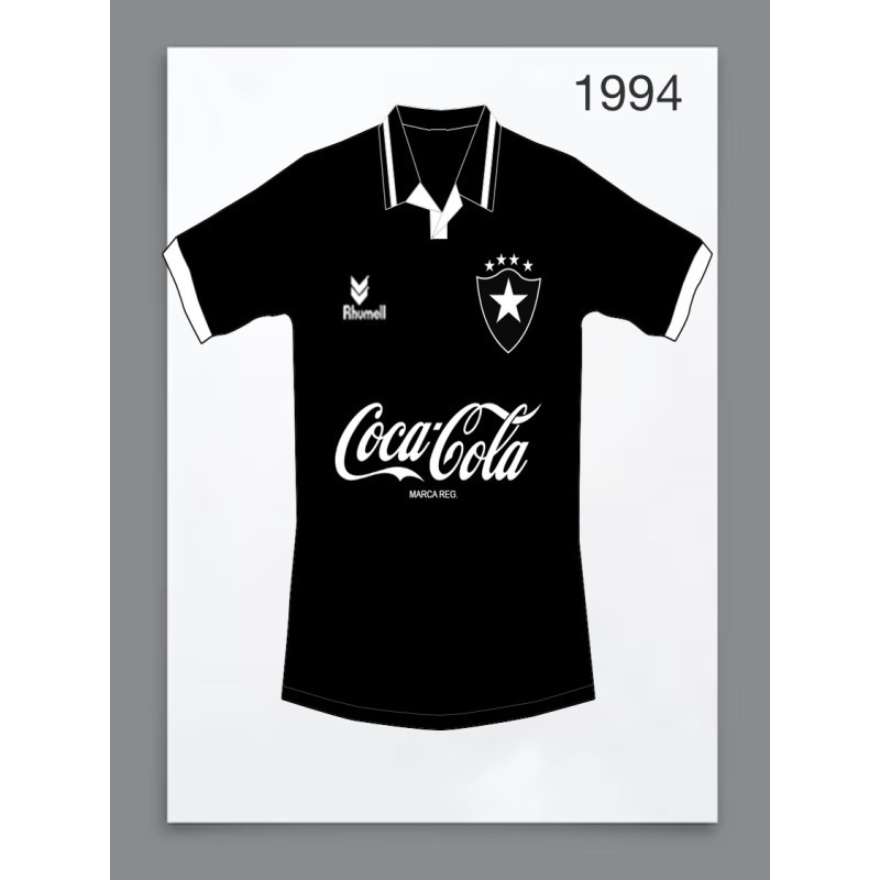 Camisa retrô Botafogo rhumell preta 1994