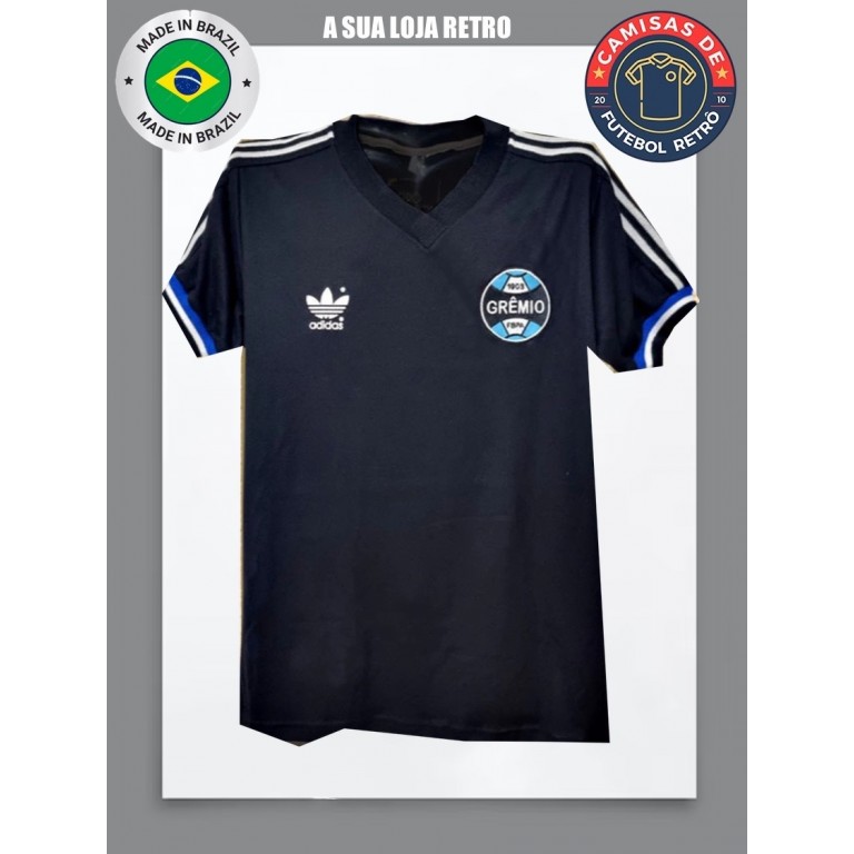 Camisa retrô Grêmio logo preta