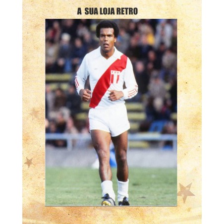 Camisa retrô do  Peru  logo branca 1984