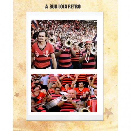 Camisa retrô Flamengo  branca comemorativa  3 listras douradas