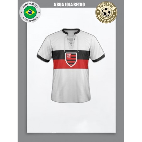 Camisa retrô Flamengo  branca 1940